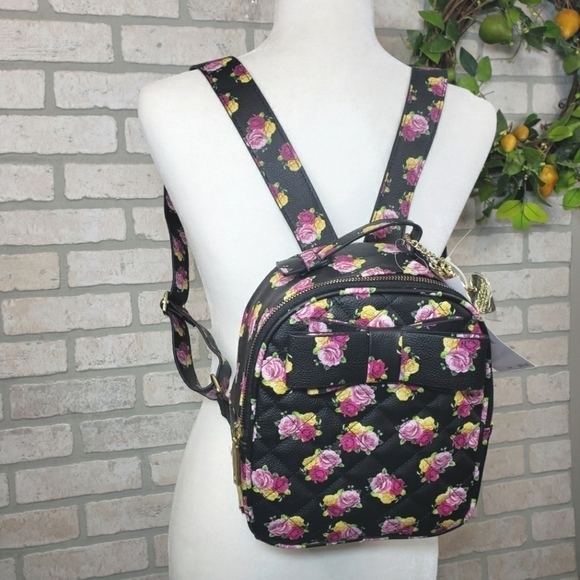 BETSEY JOHNSON Floral Bow Quilted Backpack main image 7